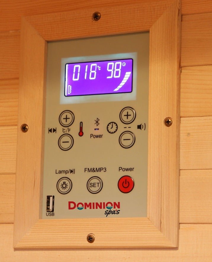 Infrared Sauna - 2 Person - Dominion Spas - Warehouse Guys