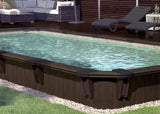 Samoa | Rectangular Wooden Semi - Inground Pool - Warehouse Guys